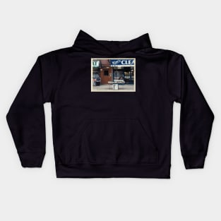 Kim's Cleaning, Avenue A, NYC - Kodachrome Postcard Kids Hoodie